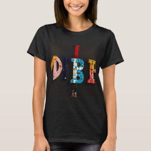 Camiseta Abstrato Typografia Art Colorida e Dinâmica