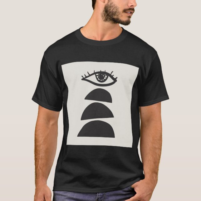 Camiseta Abstrato vendo olho com tendências de balanceament (Frente)