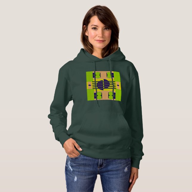Camiseta Abstrato Verde e Pastéis Design com Círculos Hoo (Frente Completa)