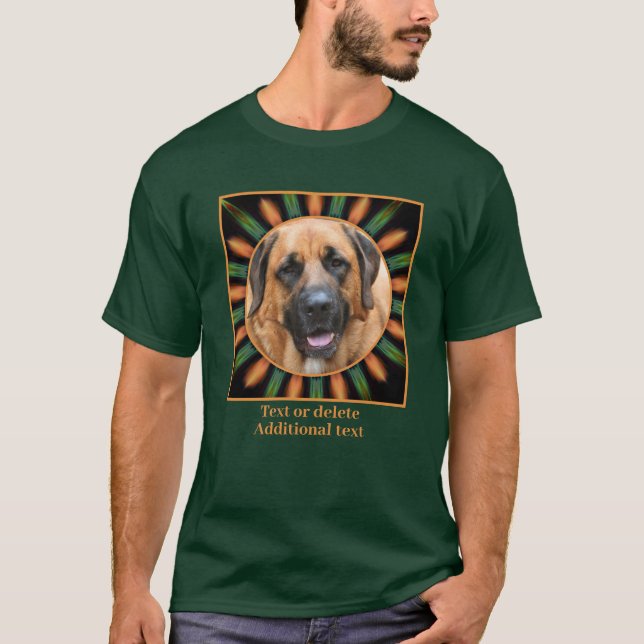 Camiseta Abstrato Verde Laranja Crie sua própria foto (Frente)