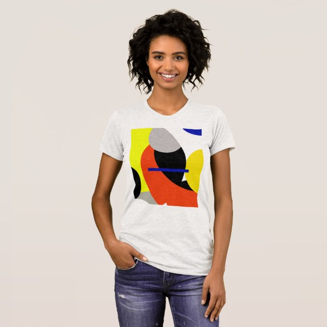 Camiseta Abstrato Vermelho Amarelo (Frente Completa)