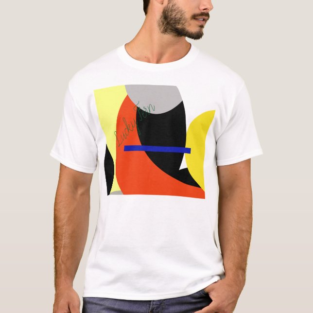 Camiseta Abstrato Vermelho Amarelo (Frente)