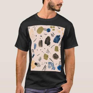 Camiseta Abstrato Watercolor: Padrão Geométrico de Tinta.