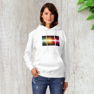 Camiseta Abstrato Wave Sound Womens Hoodie