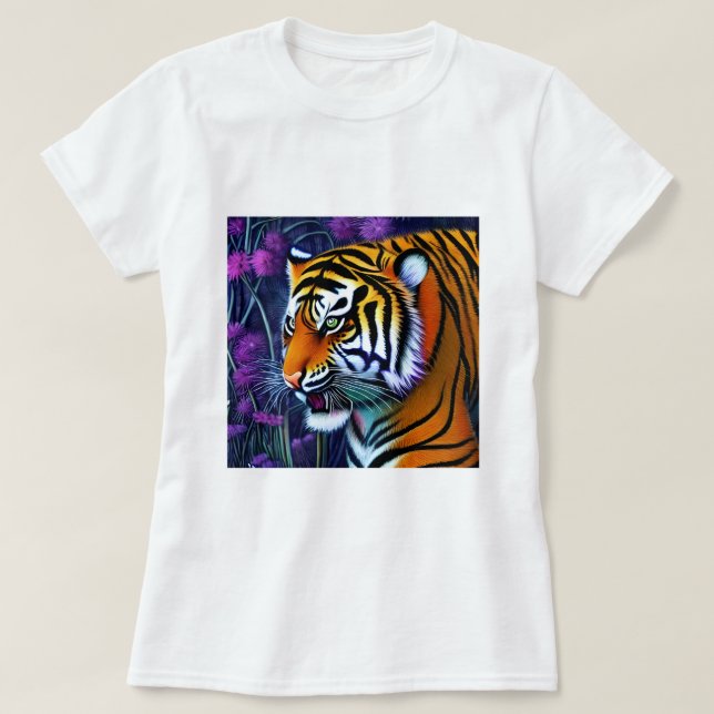 Camiseta Abstrato Wild Majexpressa Tiger (Frente do Design)
