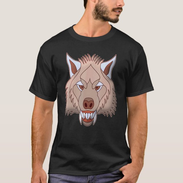 Camiseta Abstrato Wolf Motif Predator Face Wolfs Trabalho d (Frente)