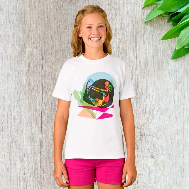 Camiseta Abstrato Yoga Malhação e bem-estar coloridos (Criador carregado)