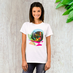 Camiseta Abstrato Yoga Malhação e bem-estar coloridos