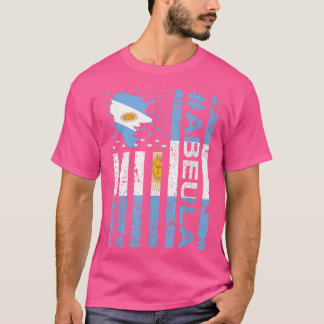 Camiseta Abuela Argentinian Grandma USA Argentine Flag Mot