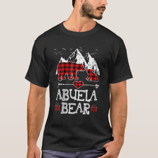 Camiseta Abuela Bear Pajama Red Buffalo Xmas Família Funny 