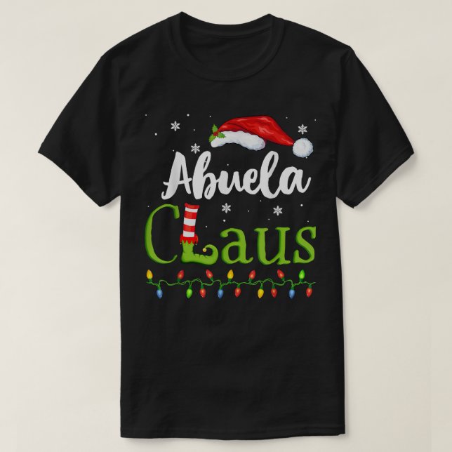 Camiseta Abuela Claus Engraçado Vovó Papais noeis Pijamas N (Frente do Design)