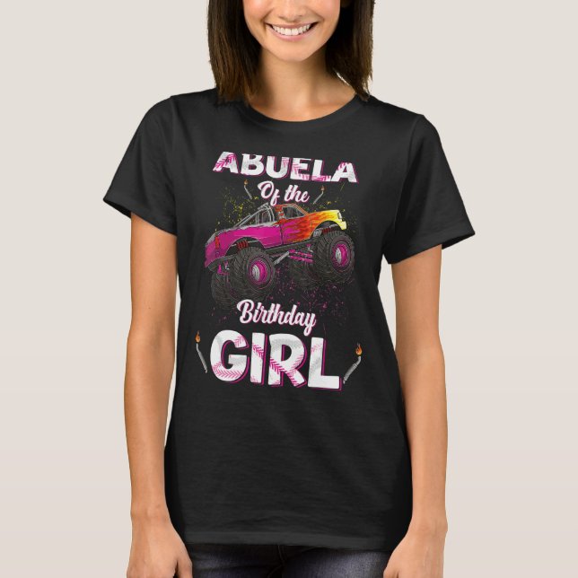 Camiseta Abuela Do Aniversário Da Rapariga-Monstro (Frente)
