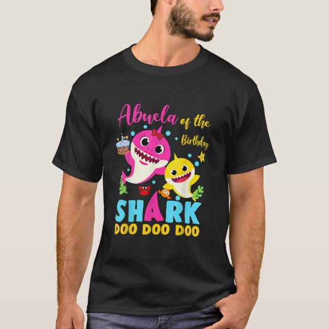 Camiseta Abuela Do Bebê Tubarão Abuela Shark TSh (Frente)