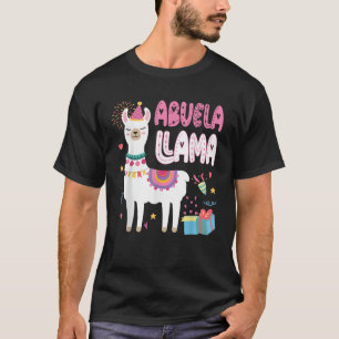 Camiseta Abuela Llama Avó De Uma Garota De Aniversário Llam