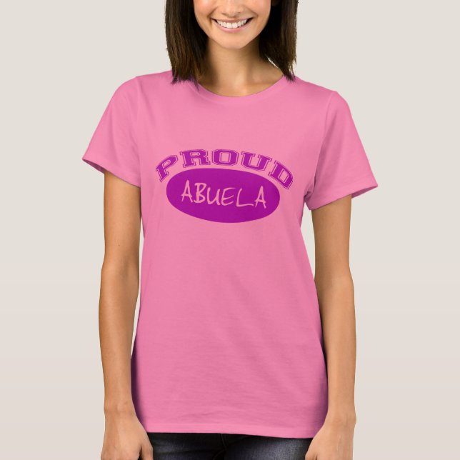 Camiseta Abuela orgulhoso (roxo) (Frente)