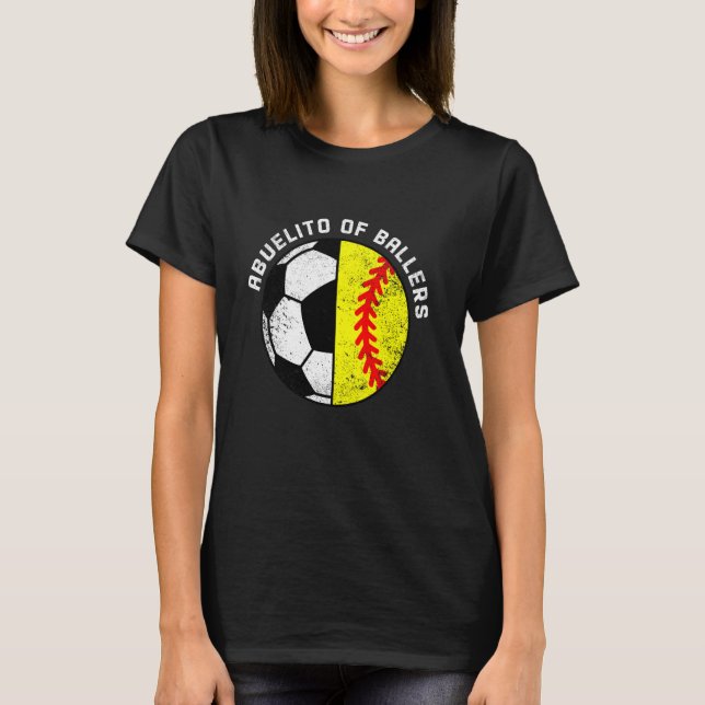 Camiseta Abuelito De Balas Engraçadas De Futebol Softball A (Frente)