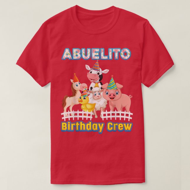 Camiseta Abuelito Dos Animais Da Exploração Agrícola Da Tri (Frente do Design)