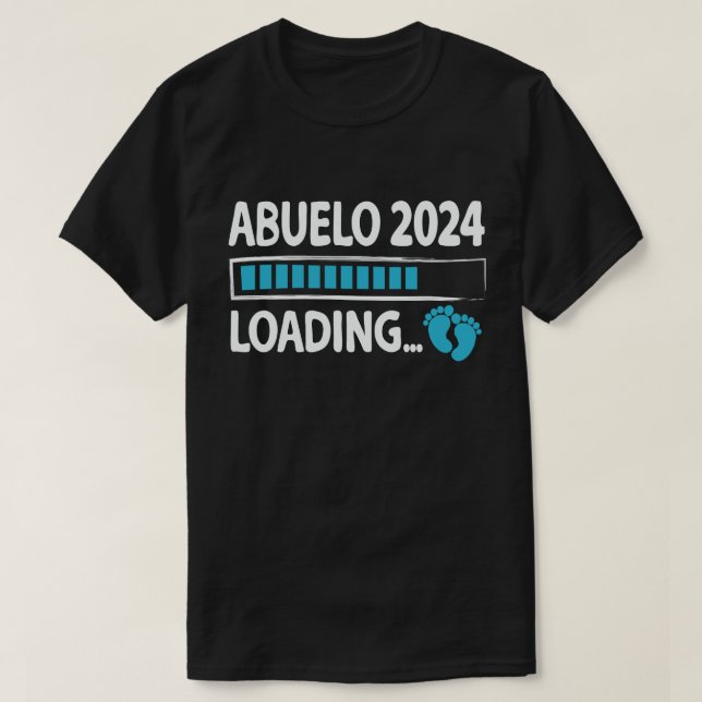 Camiseta Abuelo 2024 Carregando o Avô Novo para ser (Frente do Design)