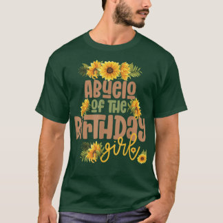 Camiseta Abuelo Birthday Rapariga Girassol Festa de anivers