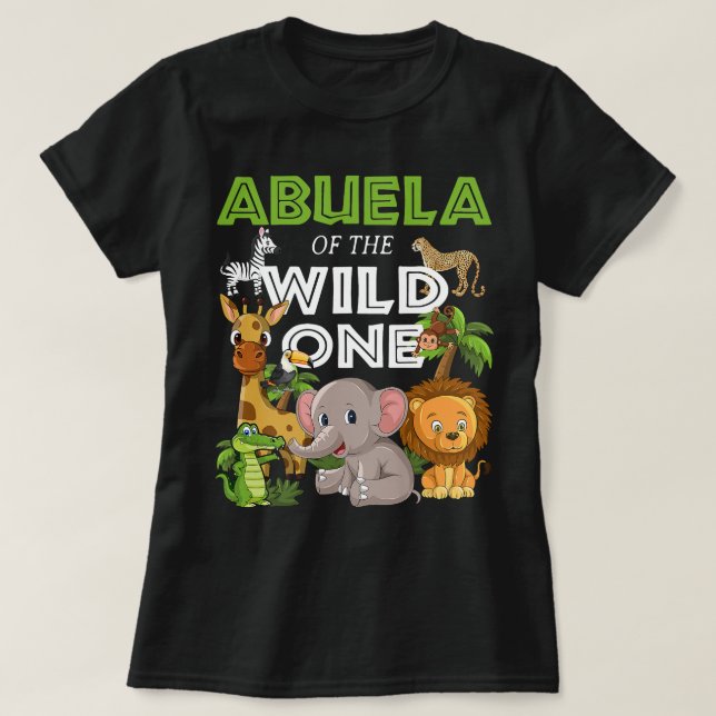 Camiseta Abuelo da selva Safari, um jardim zoológico selvag (Frente do Design)