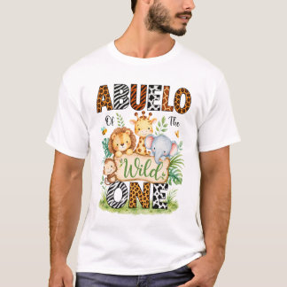 Camiseta Abuelo Do Selvagem Primeiro Aniversário Menino Sel