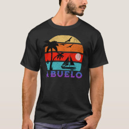Camiseta Abuelo Retro Sunset Ocean Avô