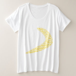Camiseta abundância de bumerangue, paz, alegria