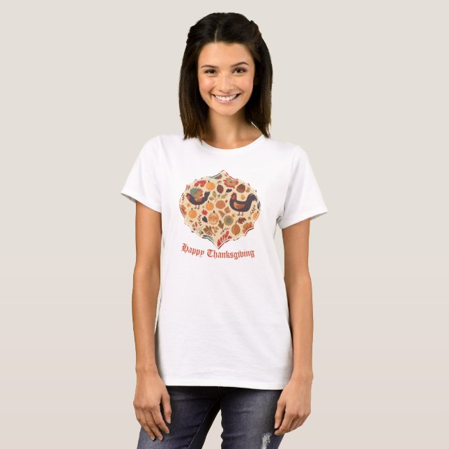 Camiseta Abundância de outono (Frente Completa)