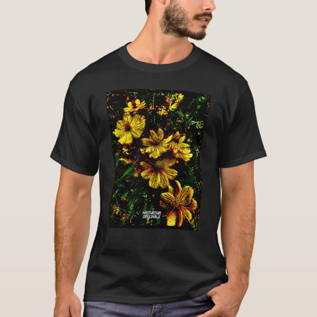 Camiseta Abundant Permaculture Kitchen Garden Plants Nastur (Frente)