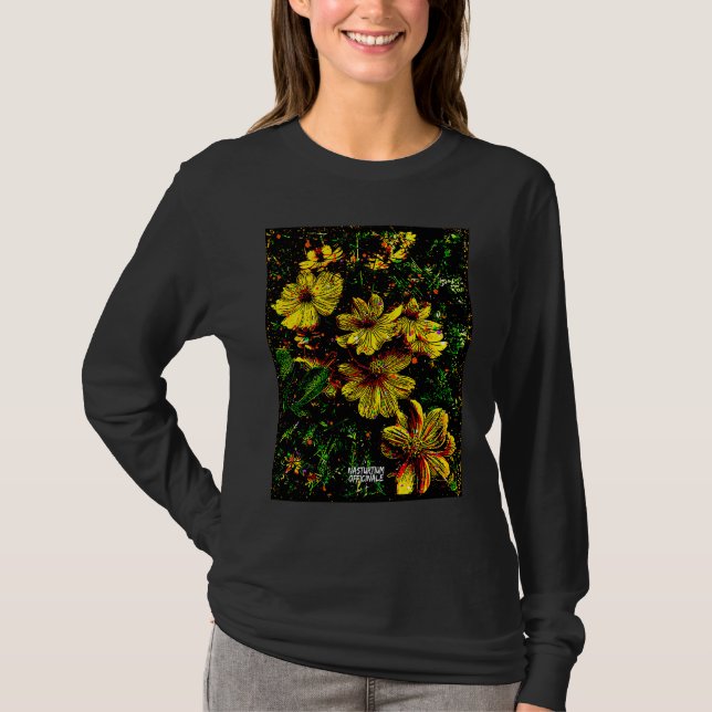 Camiseta Abundant Permaculture Kitchen Garden Plants Nastur (Frente)