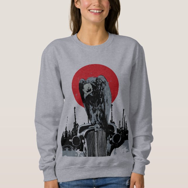 Camiseta Abutre em Carro Antigo com Sol Vermelho (Frente)