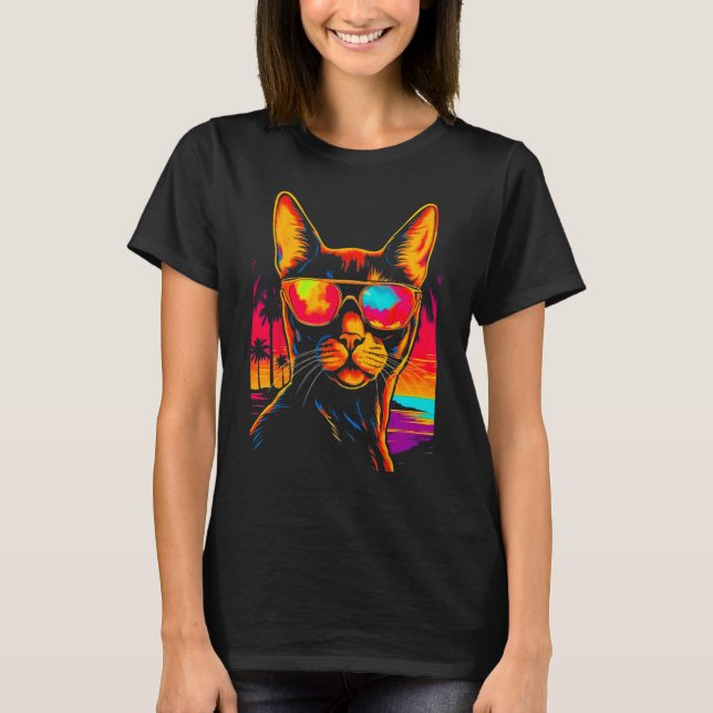 Camiseta Abyssinian Cat Beach Party (Frente)