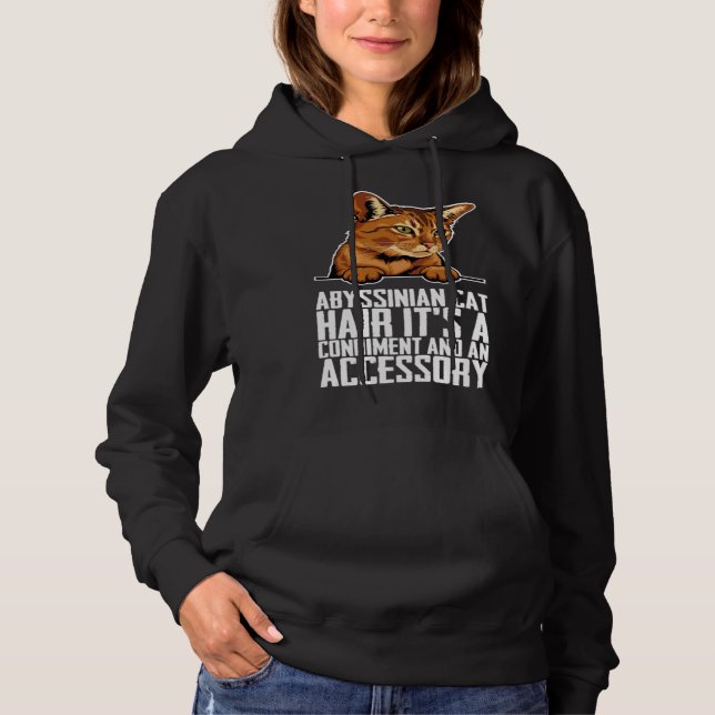 Camiseta Abyssinian cat hair its a condiment and an aessory (Frente)