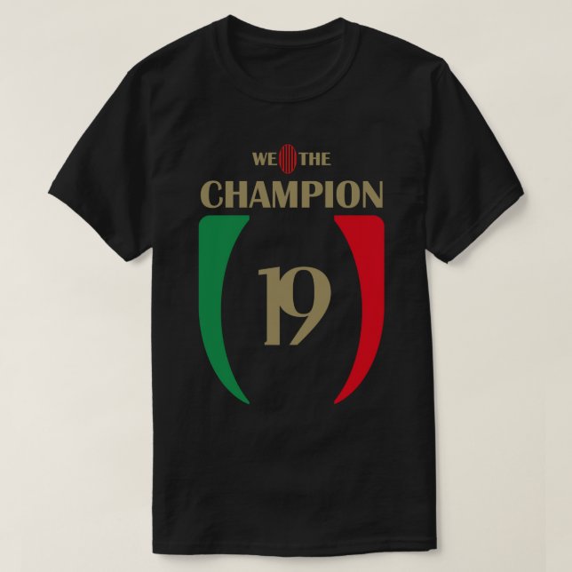 Camiseta AC MILAN NÓS, CHAMP19NS - Milan Somos O Campeão (Frente do Design)