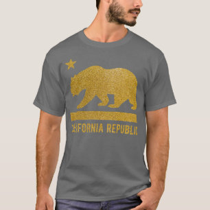 Camiseta AC Republic Flag Bear Star California Souvenir Wom
