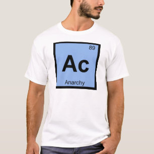 Camiseta Ac - Tabela Periódica de Química da Anarquia Símbo
