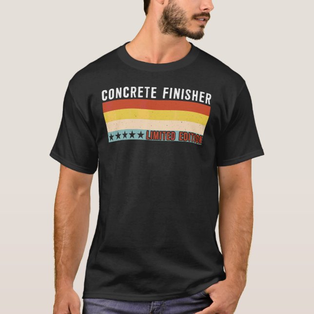 Camiseta Acabador de Concreto Título da Profissão Trabalhad (Frente)