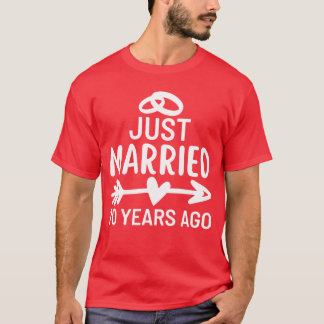 Camiseta Acabados de Casar Há 70 Anos Aniversário de Casame