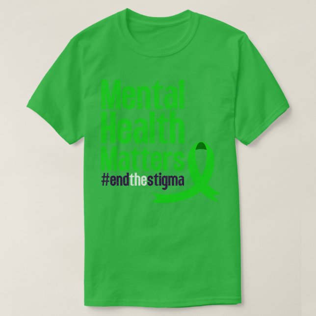 Camiseta Acabar com a consciência do estigma para a saúde m (Frente do Design)