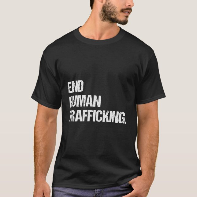 Camiseta Acabar com a consciência do tráfico de hu (Frente)
