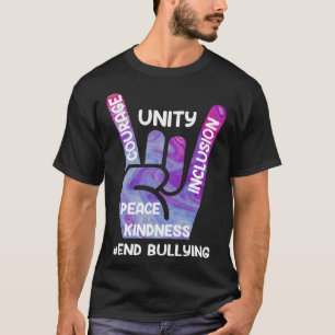 Camiseta Acabar com a conscientização e solidariedade para