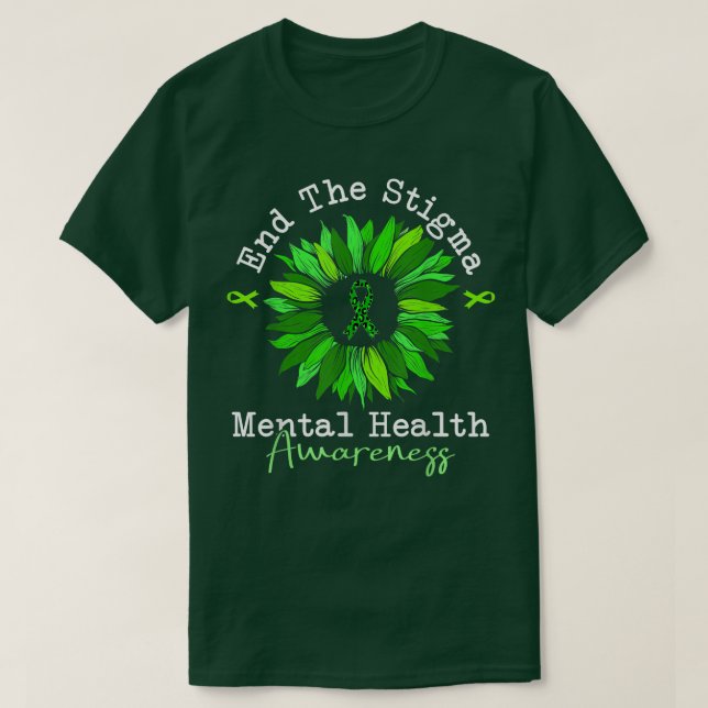 Camiseta Acabar Com A Saúde Mental Estigma Importa A Saúde  (Frente do Design)