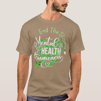 Camiseta Acabar Com A Saúde Mental Estigma Importa A Saúde 