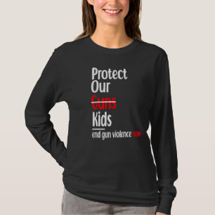 Camiseta Acabar com a violência contra as armas proteja nos