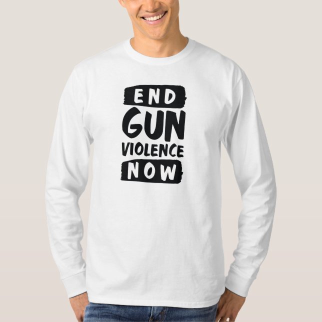 Camiseta Acabar com a violência das armas agora (Frente)