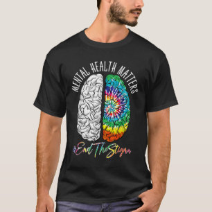 Camiseta Acabar Com O Cérebro De Sensibilização Para A Saúd