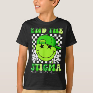Camiseta Acabar com o estigma conscientização da saúde ment