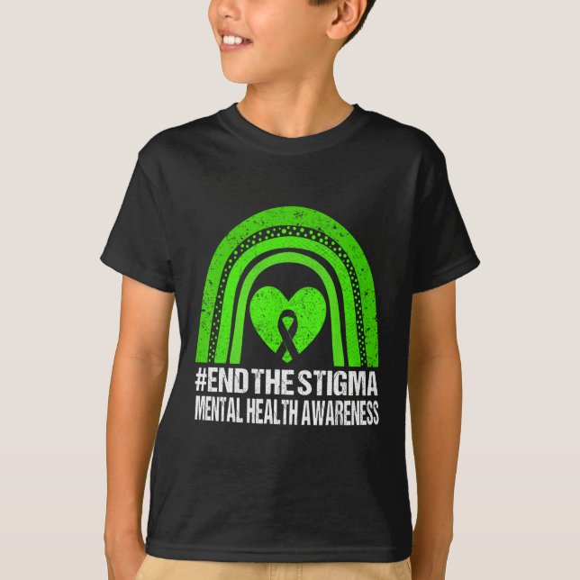 Camiseta Acabar Com O Estigma Conscientização Da Saúde Ment (Frente)