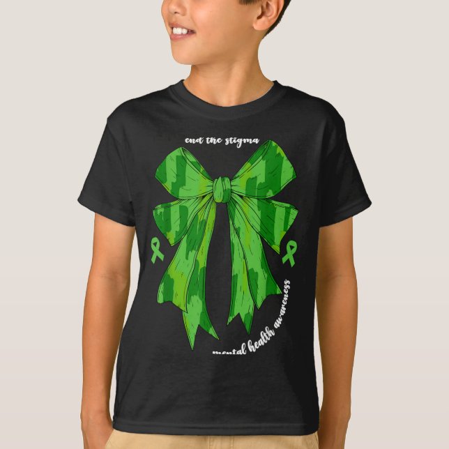 Camiseta Acabar Com O Estigma Mês de Conscientização da Saú (Frente)