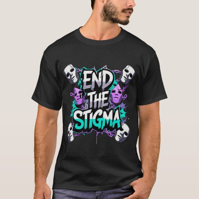 Camiseta "Acabar com o Estigma" Prevenção ao Suicídio (Frente)
